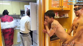My brother seduced the new daddy to fuck him and