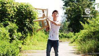 GD-002 無套內射搬家工人 / 雄臭肌壯的誘惑 BAREBACK MOVER 狼叔 x 衝浪小哥ARAW
