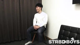 STR8BOYS – SBM-0577 – 【THE FIRST TAKE-面接編-】【マッチョ】何も知らずAVの面接にきた元アメフト部社会人がアイマスク着用でおっさんに抜かれる!!