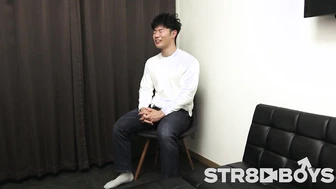 STR8BOYS – SBM-0577 – 【THE FIRST TAKE-面接編-】【マッチョ】何も知らずAVの面接にきた元アメフト部社会人がアイマスク着用でおっさんに抜かれる!!