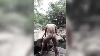 Thai gay suck cock outdoors