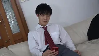 Threesome with young hot Japanese guy