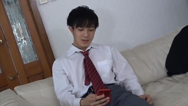 Threesome with young hot Japanese guy