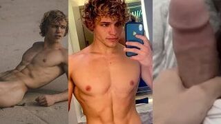 Model teen Owen Lindberg show off his body and cock