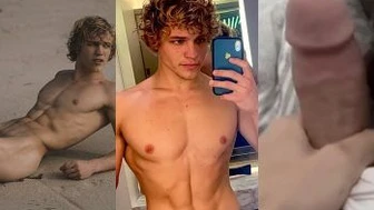 Model teen Owen Lindberg show off his body and cock