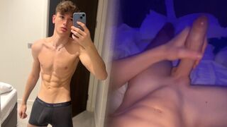 Hung 18 year old college student Kai Woods jerks off