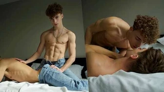 Romeo Twink jerks off Matthew Crawford and then cums on