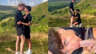 Chasexparkerr sucks Axel65xxx in a field
