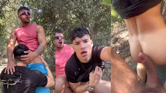 Big cock Diego Barros fucks a boy on a trail