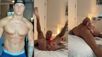 Nathan Webb fucks himself with a dildo