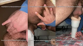 Fitnarad shows off his hairy hole and fucks a fleshjack