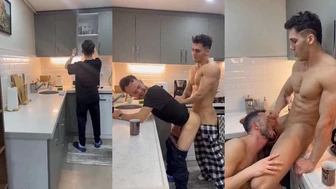 Berk_Can34 pounds his mate in the kitchen over morning coffee