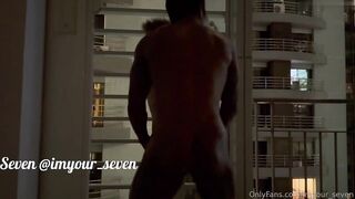 [OF] SEVEN x LOUIS – ON THE BALCONY. The guy in the apartment across the street was watching us have sex