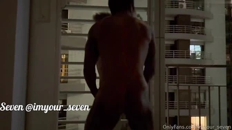 [OF] SEVEN x LOUIS – ON THE BALCONY. The guy in the apartment across the street was watching us have sex