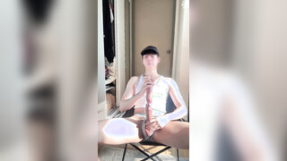 Thai guy plays with dildo in pinkish-red anus