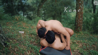 Indo gay men fuck outdoors