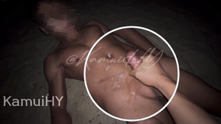 TG channel @OnlyBeeClub_KamuiHY_ seduces the black-skinned muscle lifeguard and cums