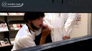 CK-Download – AN-00196 – [公然猥褻『SHASEI堂』]【第二十二弾】店内でシコる欲求不満の男子学生を変態店員ふたりがかりで襲う！！