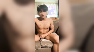 Super Slutty Thai Guy Hits Popper Jerking Off