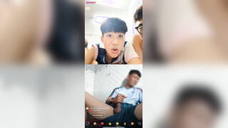 Vietnamese Guy Jerking Off In Front Of 3 Straight Boys
