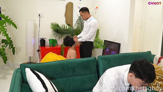 Thets Fucking 3some With His Boyfriend & Colleague Trietrex