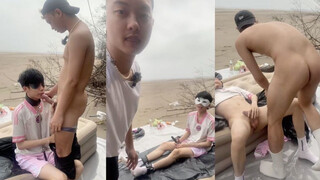 Vietnamese Couple Livestream Fucking On The Beach (Part 1)