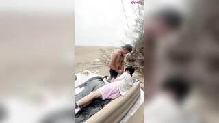 Vietnamese Couple Livestream Fucking On The Beach (Part 1)