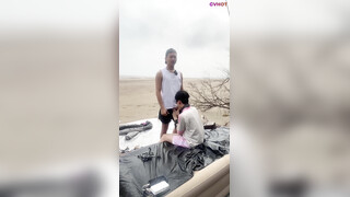 Vietnamese Couple Livestream Fucking On The Beach (Part 1)