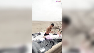 Vietnamese Couple Livestream Fucking On The Beach (Part 1)