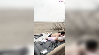 Vietnamese Couple Livestream Fucking On The Beach (Part 1)