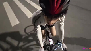 Hot Tiktoker China Jerks Off Outdoor On The Road