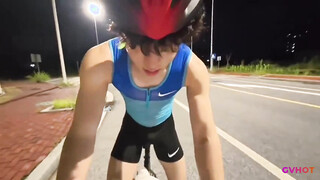 Hot Tiktoker China Jerks Off Outdoor On The Road