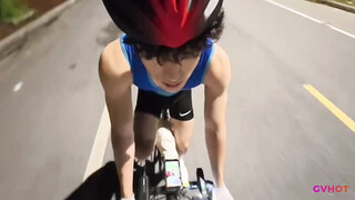 Hot Tiktoker China Jerks Off Outdoor On The Road