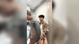 Ducal (Seven) Fucks Stranger Bareback In Public WC