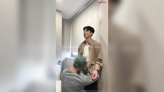 Ducal (Seven) Fucks Stranger Bareback In Public WC